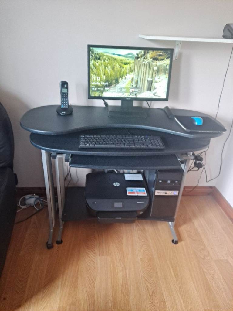 Computer desk.