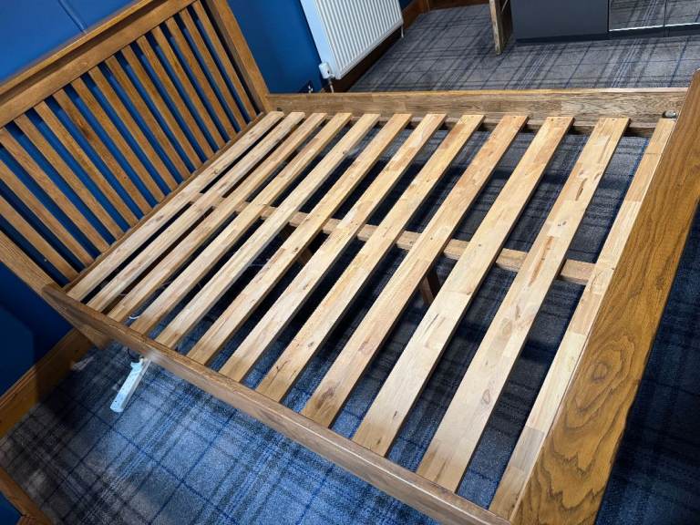 Solid Oak Double Bed