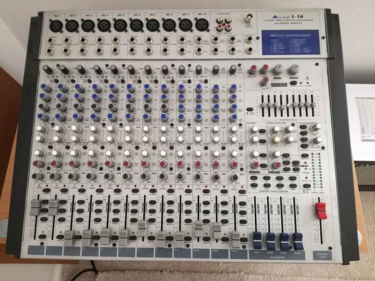 Alto L-16 channel Compact Integrated live sound mixer with digital effects