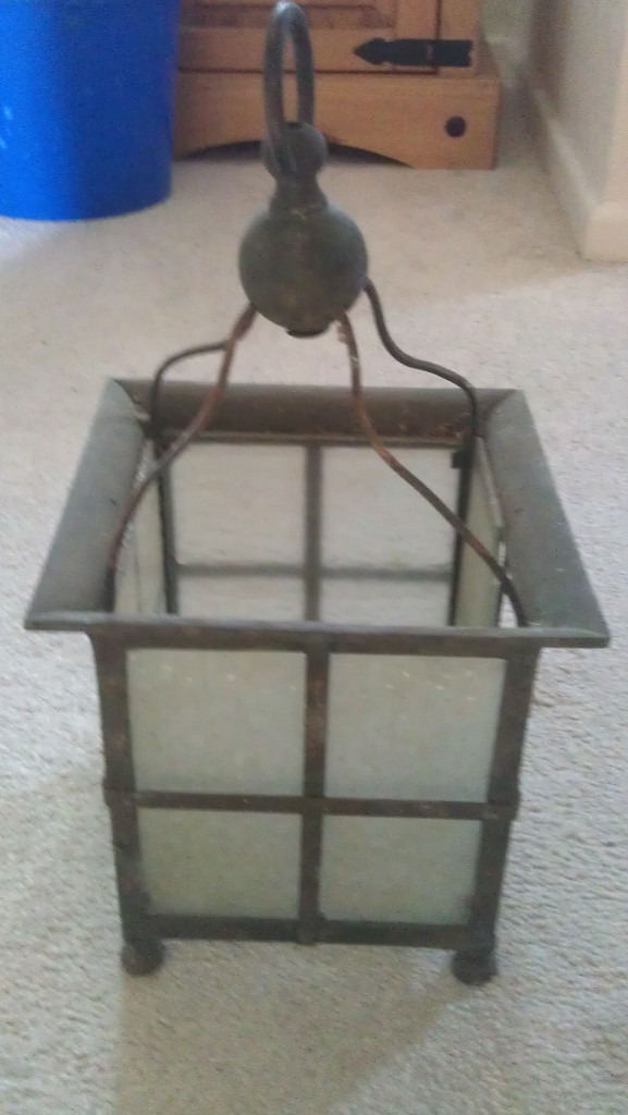 Old Vintage Antique Outside Light Shade Lantern
