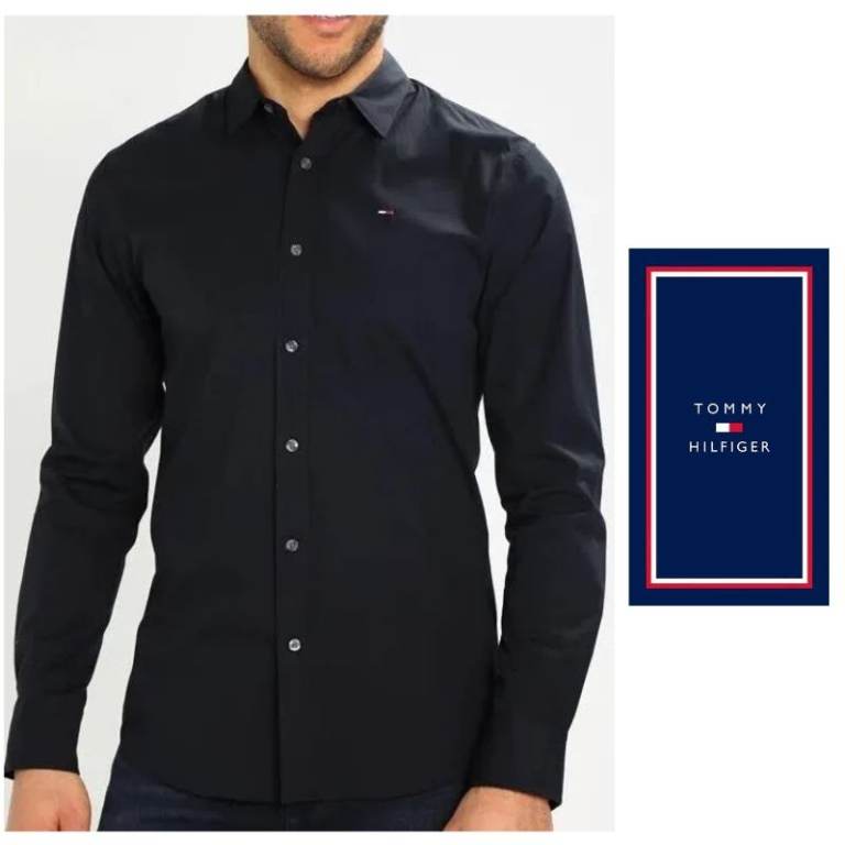 Tommy Hilfiger Oxford Black Slim Fit Shirt
