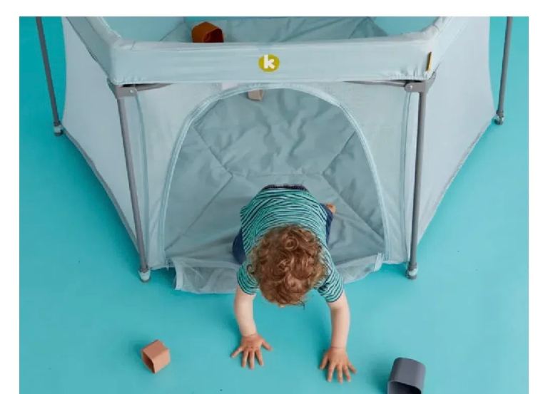 Koo-di Folding Playpen Duck Egg Blue Baby Play Pen with Carry Bag Rrp£122