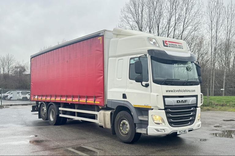 2021 21 plate DAF CF340 26t 6×2 Curtain Moffett mount