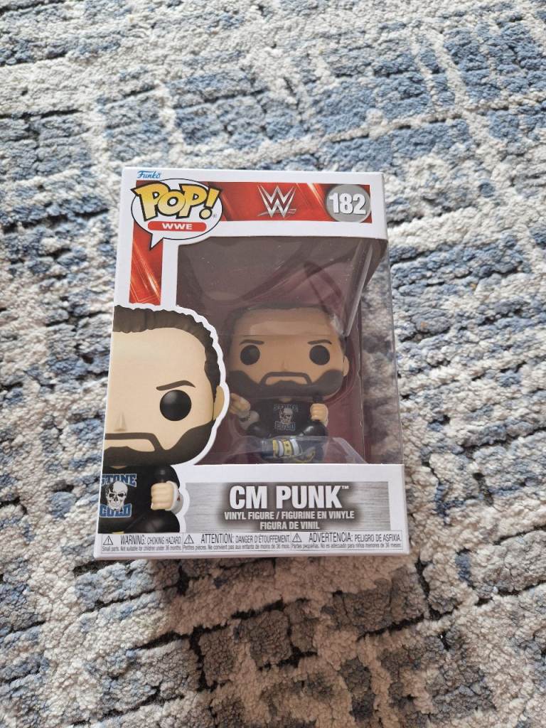 Funko Pop! WWE CM Punk #182 Vinyl Figure - As New