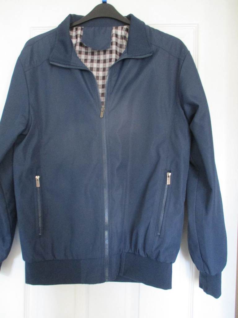 New Men's Blue Bomber Jacket 