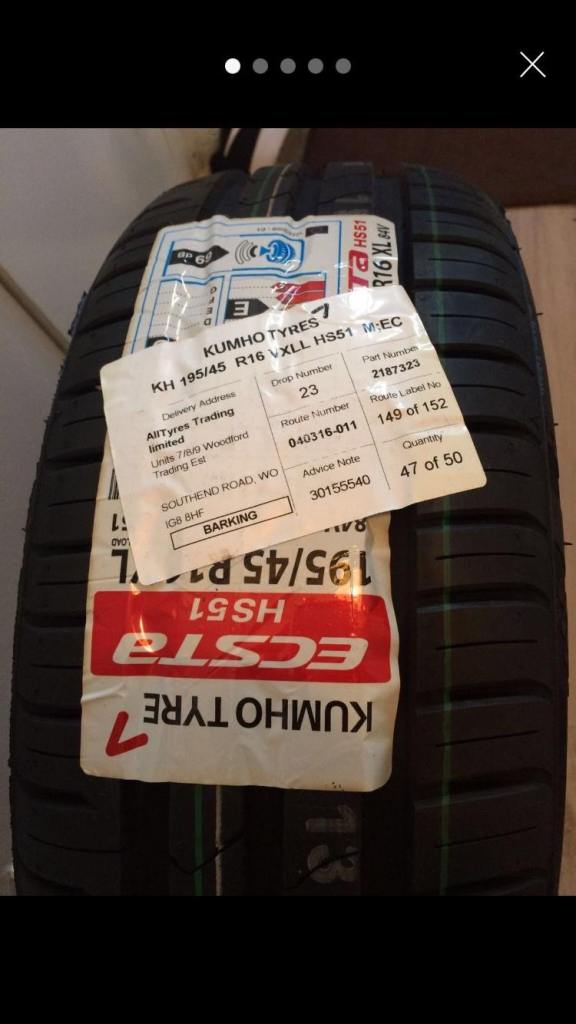 X2 16” kumho tyres