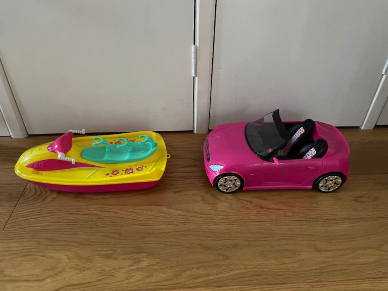 Barbie car and jet ski