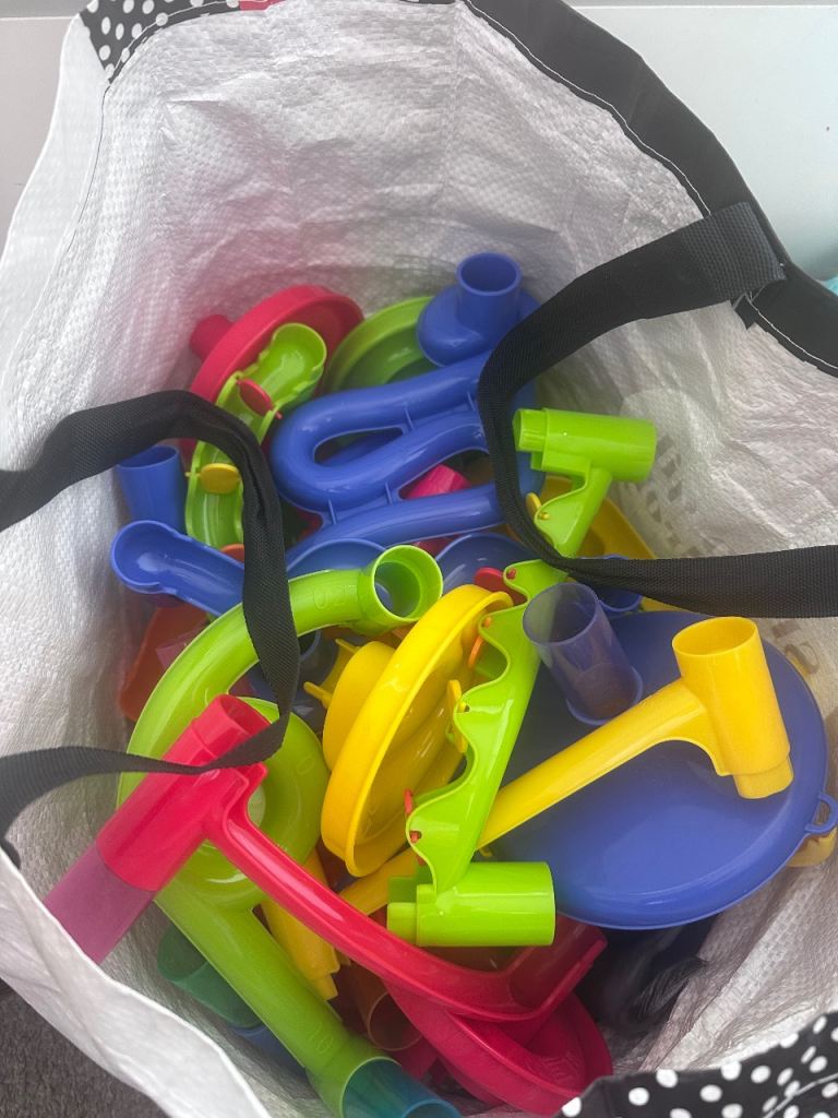 Large Marble Run Set – Multicoloured Plastic Pieces
