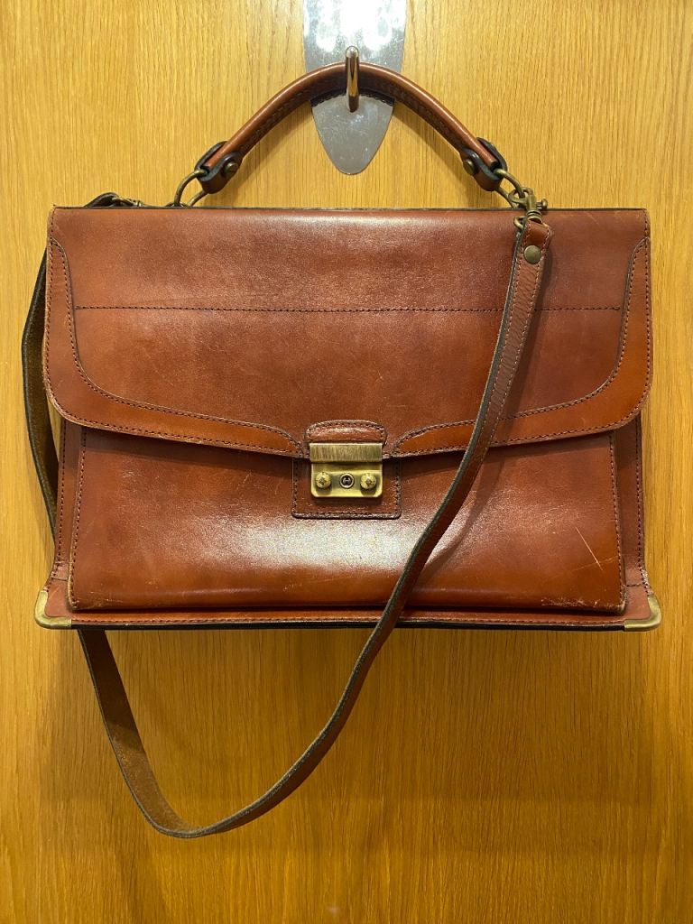 Vintage 90s leather briefcase