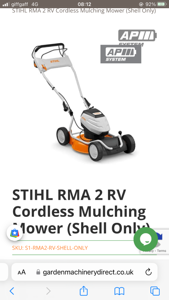 New Unused Stihl cordless battery mulching lawn mower 