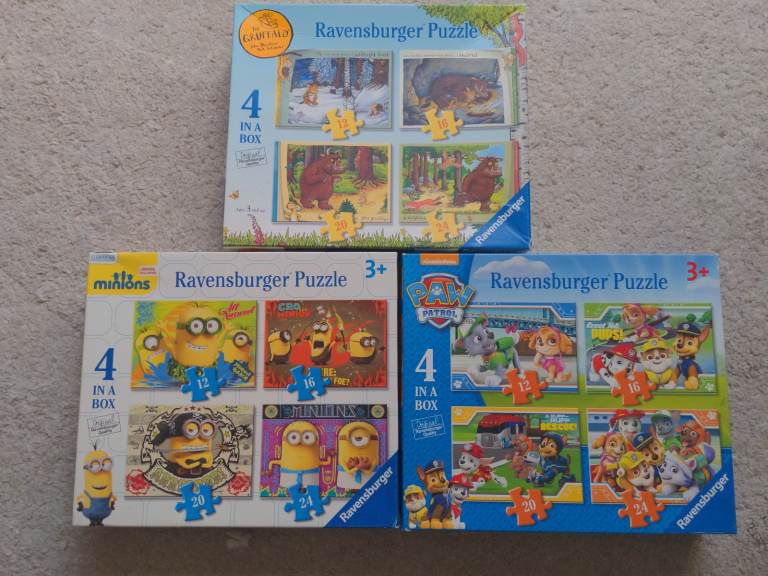 Ravensburger Gruffalo, Minions and Paw Patrol puzzles