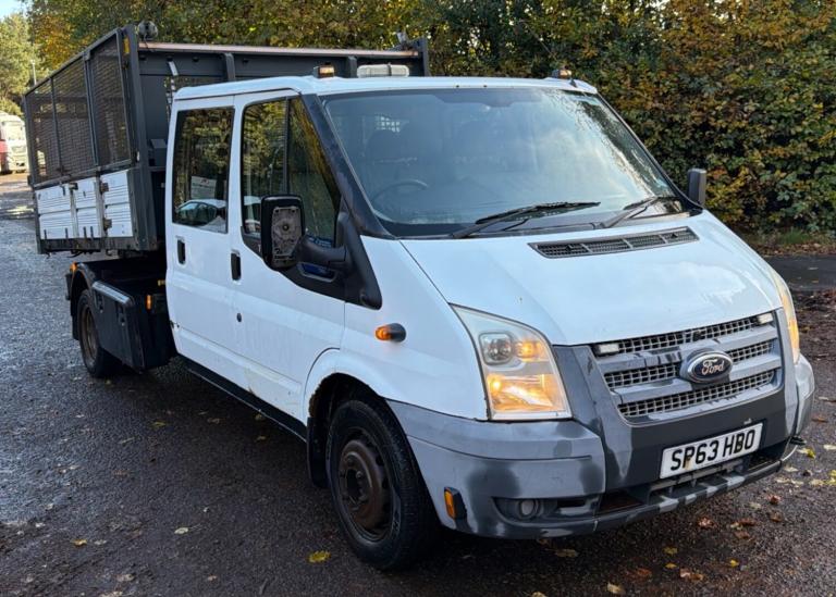 2013/63 FORD TRANSIT CREWCAB TIPPER DIRECT COUNCIL TWIN WHEELER PRICE IS + VAT