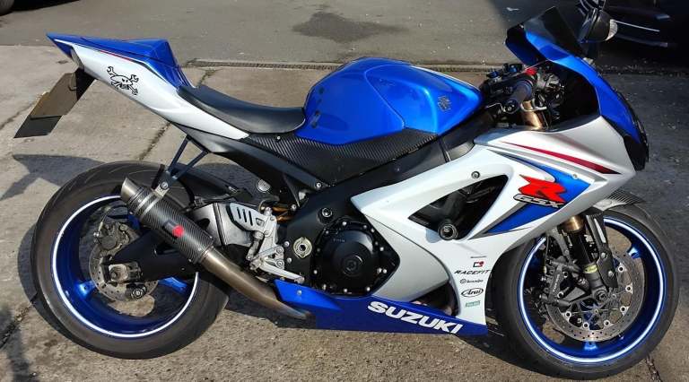 2008 58 SUZUKI GSXR 1000 K8 GSXR1000 SUPERBIKE SPORT BLUE  WHITE HPI CLEAR