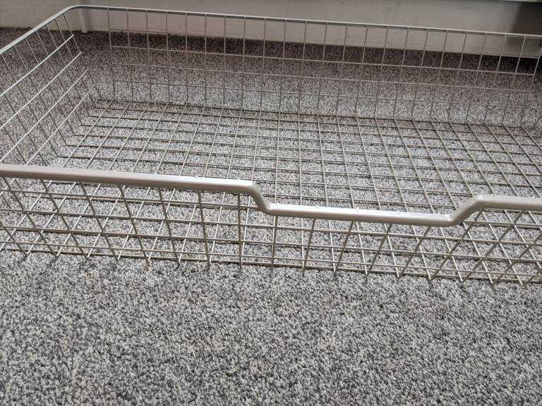 IKEA PAX Wardrobe Metal Drawer Basket Shelf Storage Box KOMPLEMENT Large X2