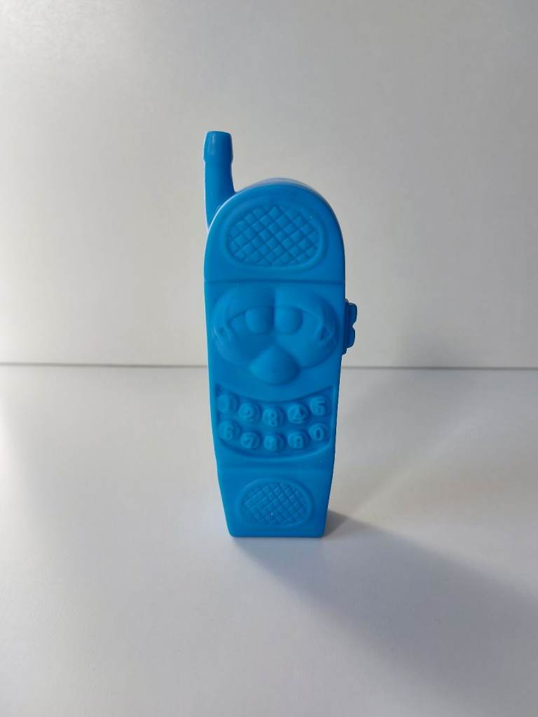 Blue mobile phone sqeaky dogs toy