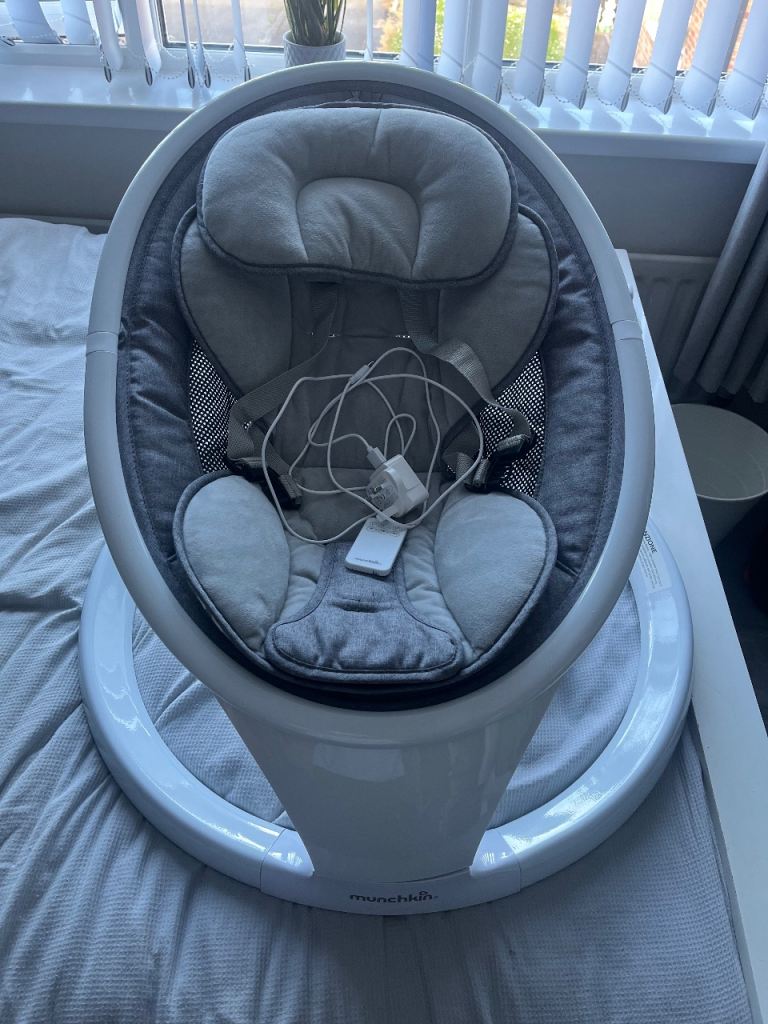 Munchkin Swing Baby Bouncer – Grey, Good Condition
