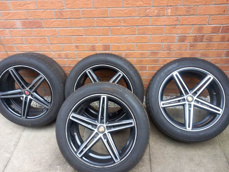 18" AXE EX14 ALLOYS WHEELS RIMS AND GREAT TYRES 