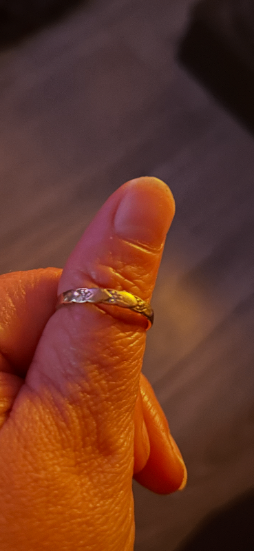 9ct Gold Diamond Ring - Good Condition, Size Q