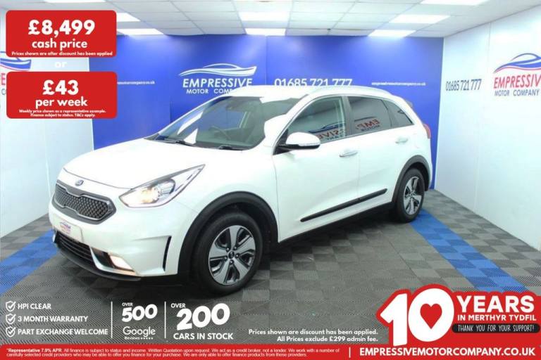 2018 68 KIA NIRO 1.6H GDI GPF 2 SUV 5DR PETROL HYBRID DCT EURO 6 (S/S) (139 BHP)