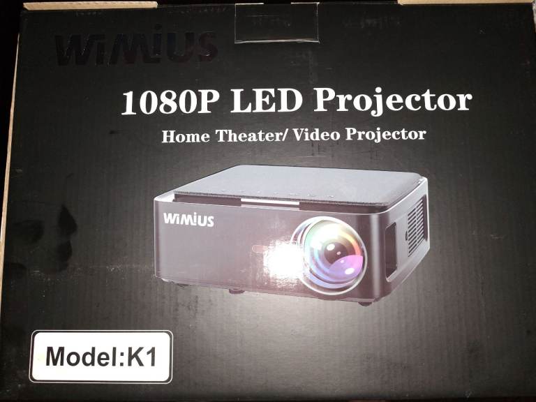 Wimius K1 1080P LED Projector USED