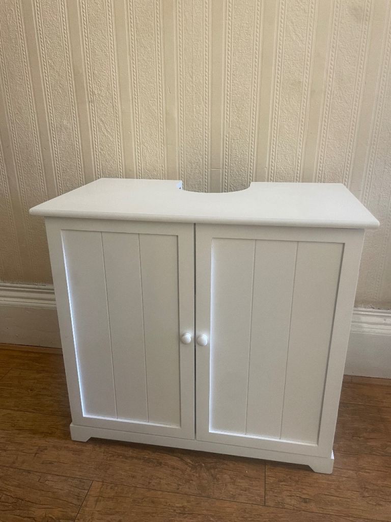 White Bathroom Sink Cabinet