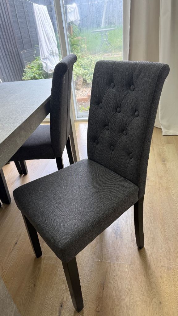 Grey dinning table with 4 chair 