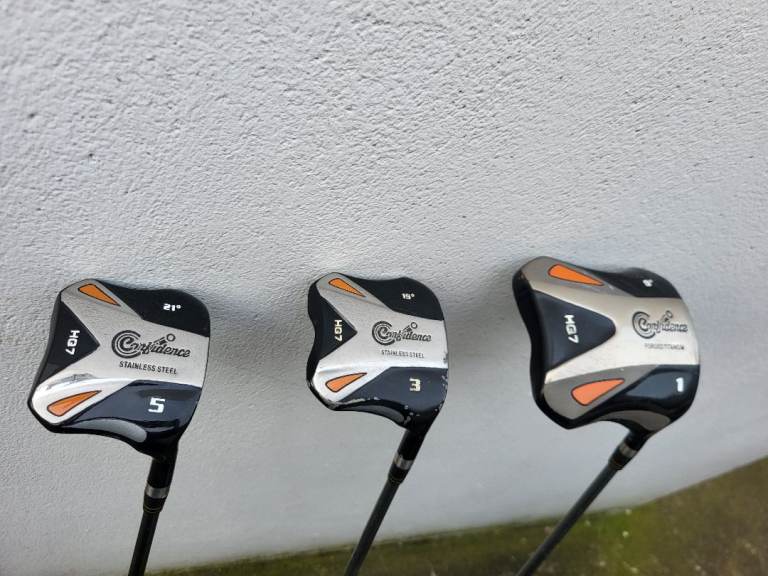Golf clubs driver, 3 wood, 5 wood
