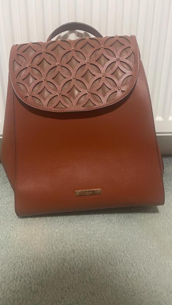Dune London Brown Faux Leather Backpack – Good Condition