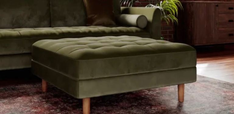 🔥 MUST GO 10th May – Dunelm Storage Footstool (Olive Velvet) – £100 🔥
