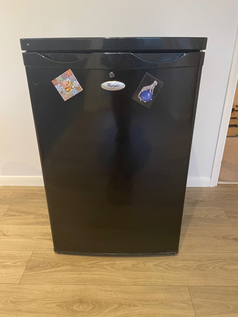 Black under counter fridge unit