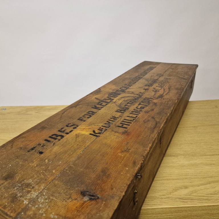 Antique Wooden Box – Kelvin Sounding Machine Tubes (Glasgow)