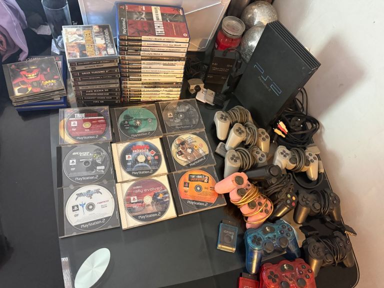 Sony PlayStation 2 Console Bundle with Games and Controllers