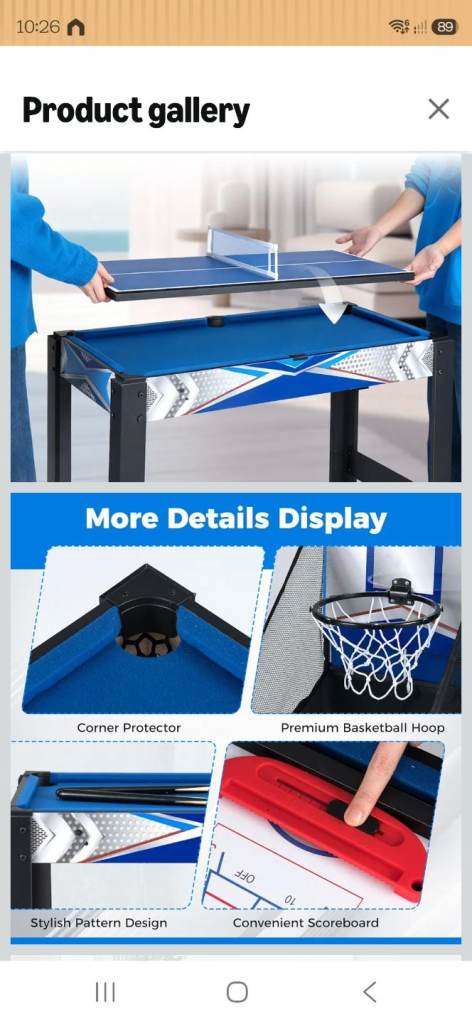 Multi-Game Table: Pool, Table Tennis – As Good As New