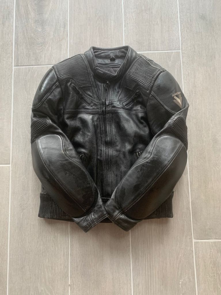 Frank Thomas leather motorcycle jacket 