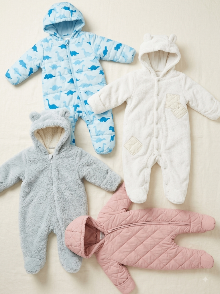 Baby Snowsuits / All-in-Ones – Various Colours, As Good As New