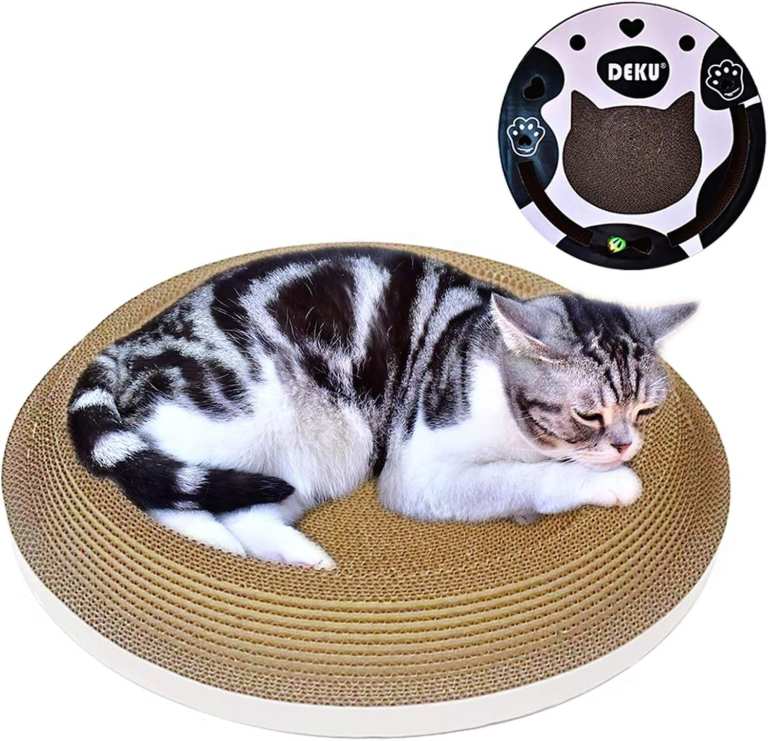 new in packaging - 3-In-1 Round Large Cat Scratcher Bed with Trackball and Catnip