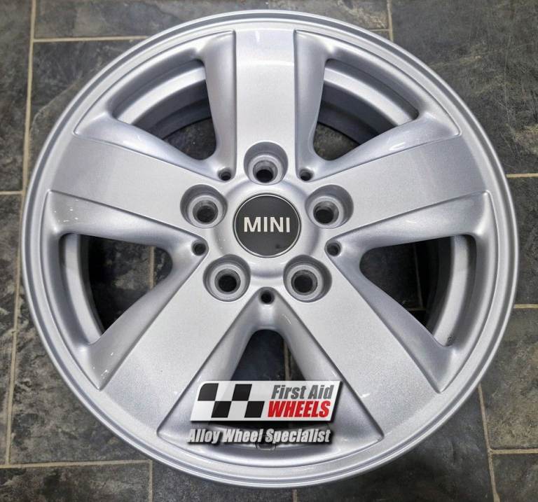 R670S Swap MINI COOPER / ONE 4X 15'' GENUINE 492 HELI SPOKE SILVER REFURBISHED ALLOY WHEELS