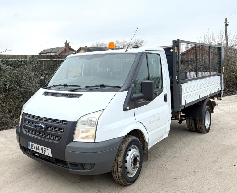 2014 FORD TRANSIT 125 T350 CAGED TIPPER TAIL-LIFT 3 SEATS MANUAL 50,000 MILES 