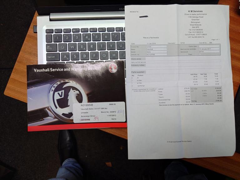 2012 Vauxhall Astra 1.6 16v SRi Euro 5 5dr HATCHBACK Petrol Manual