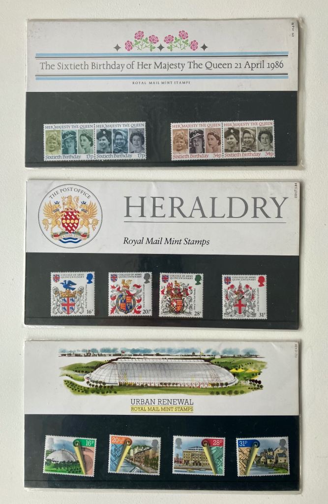 1984/86 Royal Mail Mint Stamp Collections x 3 Sealed Packs