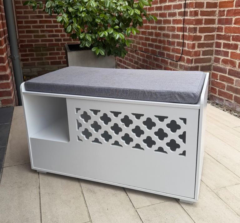 Cat litter storage bench