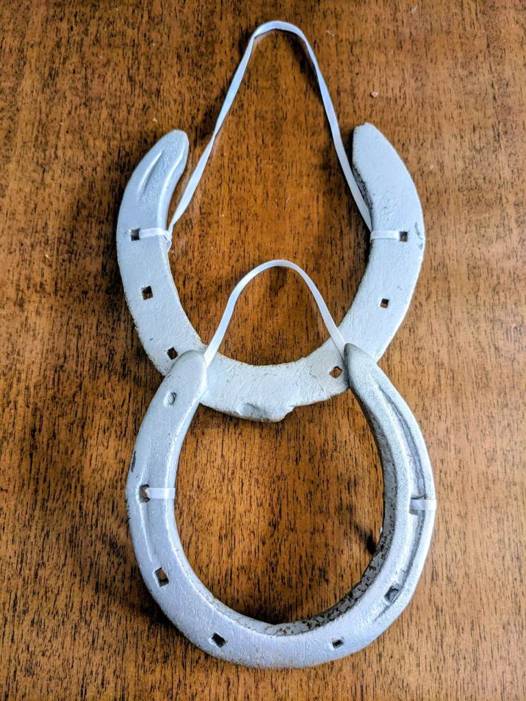 TWO Original HORSE SHOES for GOOD LUCK Wedding Decoration