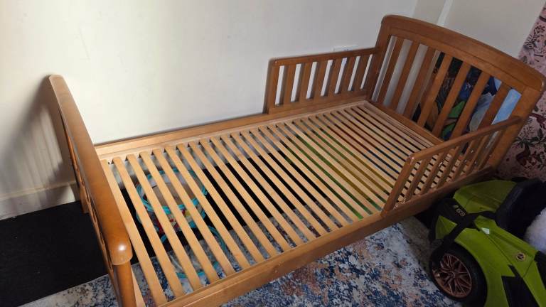 Wooden Toddler Bed with Slatted Base – Good Condition | in Chadderton ...