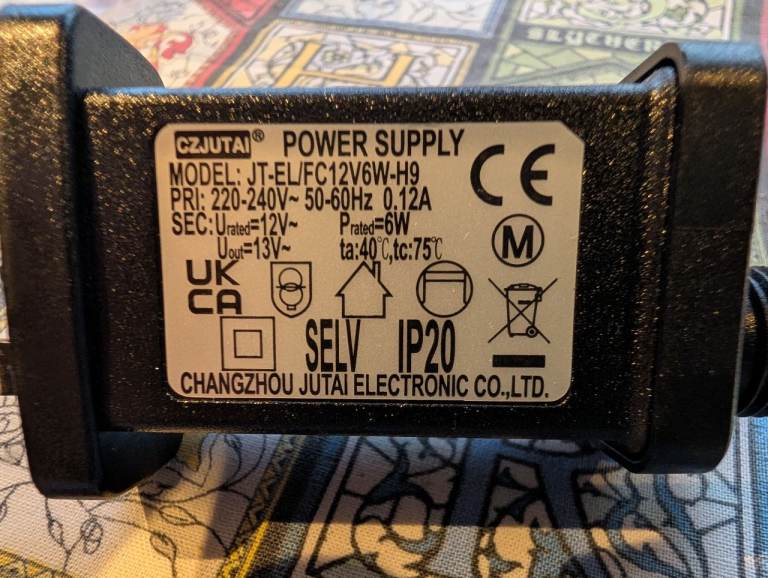 FREE 12V 6W LED Power Supply, String Lights Power Adapter, CZJUTAI JT-EL/FC12V6W Christmas Lighting