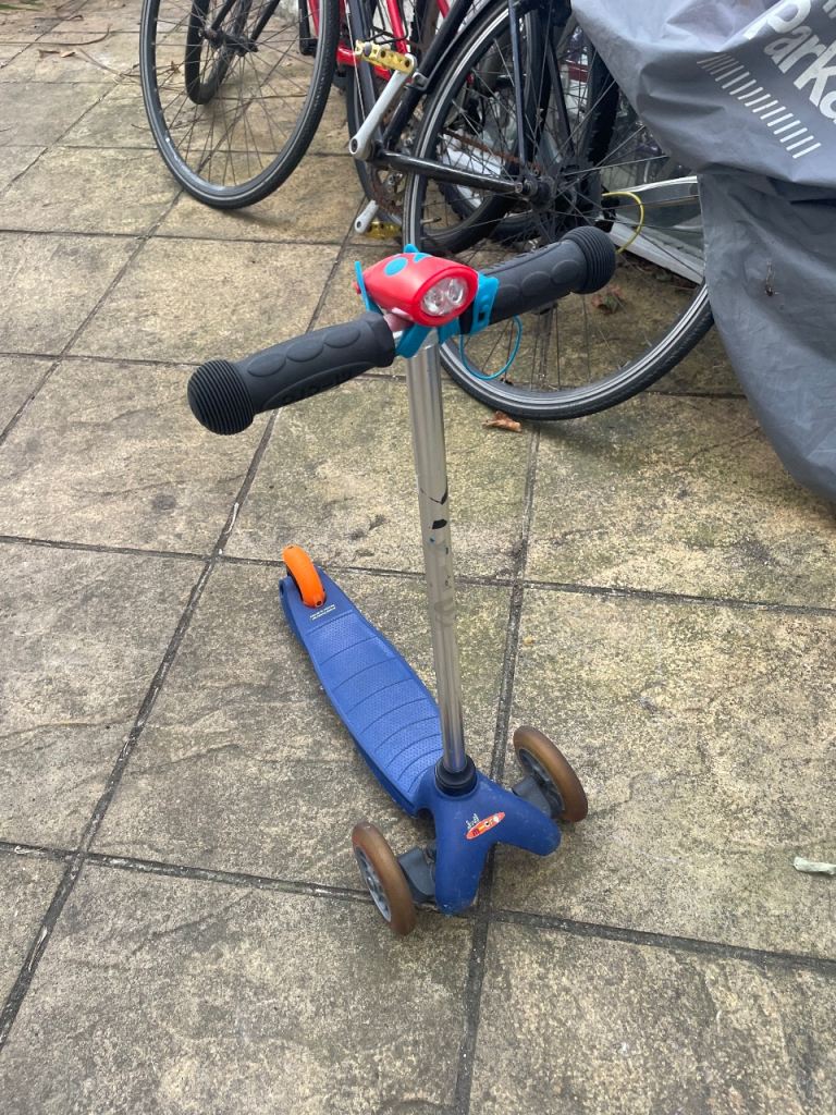 Micro Scooter - Blue, Good Condition with Light