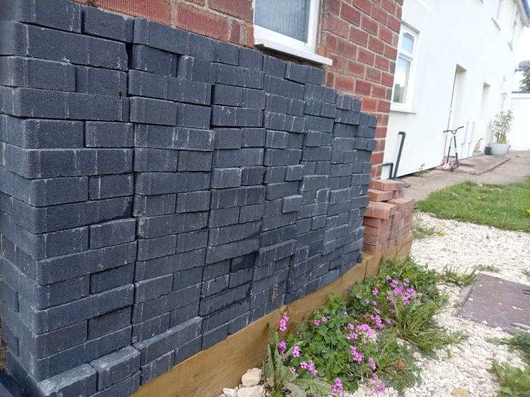 Black Paving Slabs / Bricks –new Condition, Ready for Collection