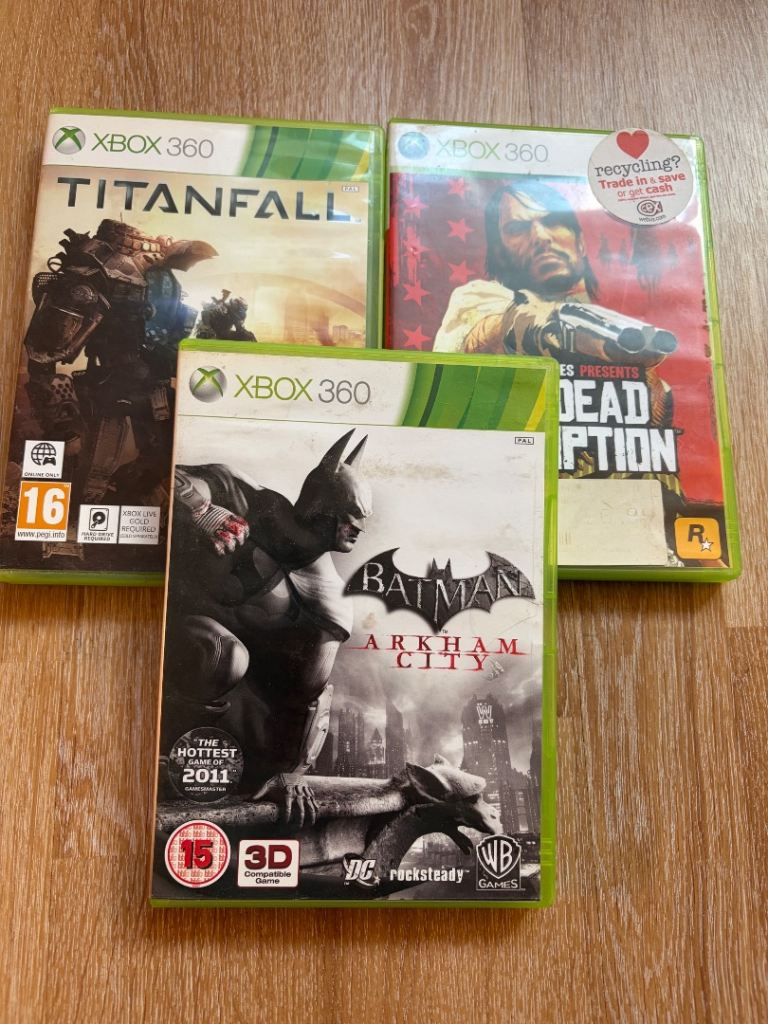 Xbox 360 Games Bundle - Titanfall, Batman Arkham City, Dead Redemption