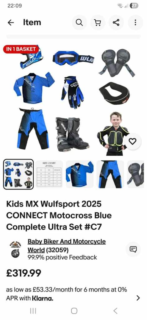 Kids motorcross complete set