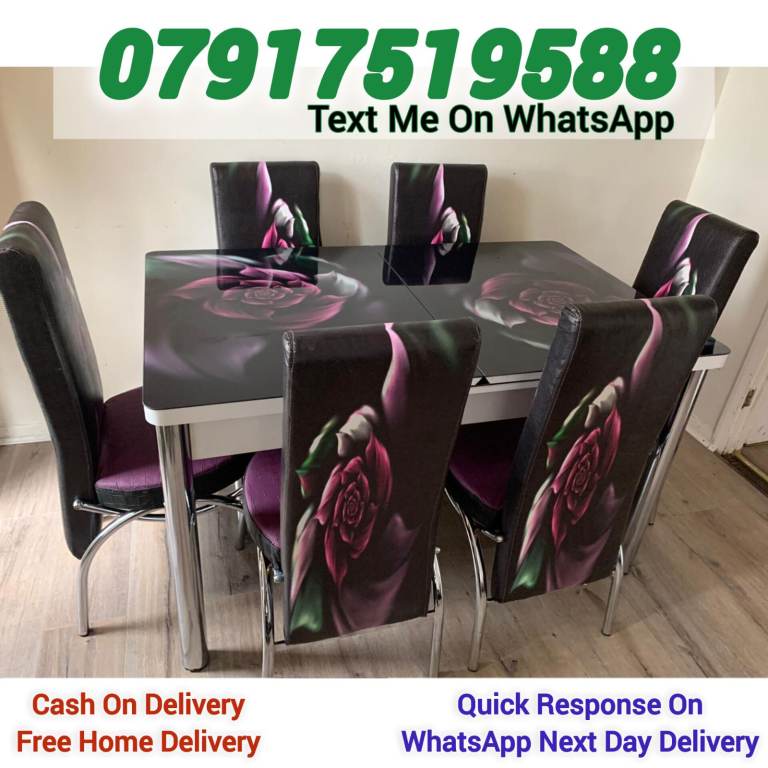 Available Dining Table With 4 And 6 Chairs