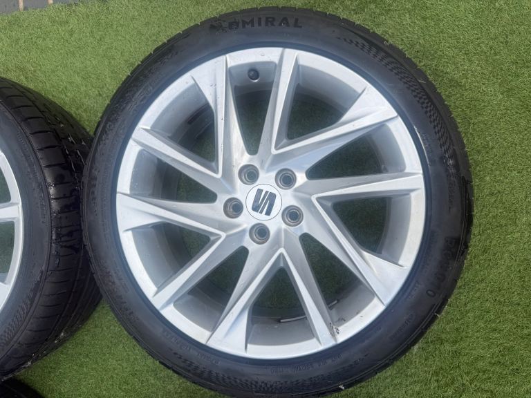 Seat alloys and Brand new Admiral tyres 